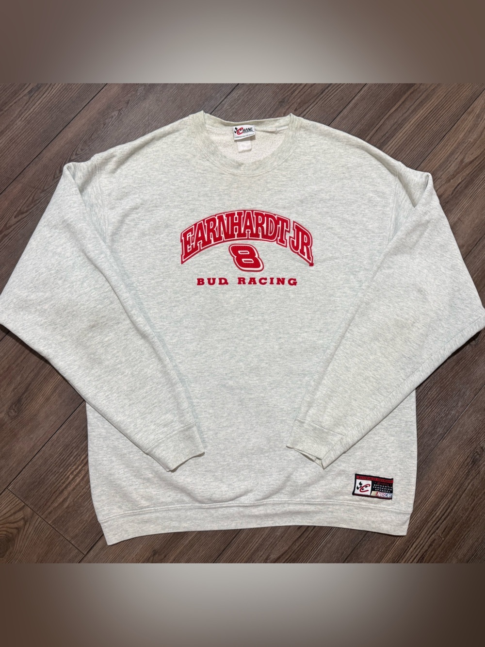 Vintage Y2K NASCAR Dale Earnhardt Jr #8 Bud Racing Chase Authentics Crewneck XL